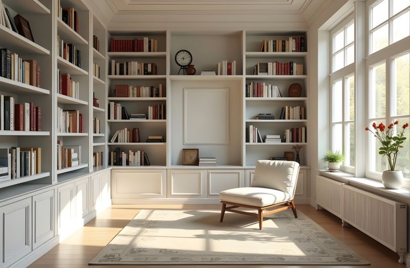 Built In Bookcase Installation in Raleigh, NC