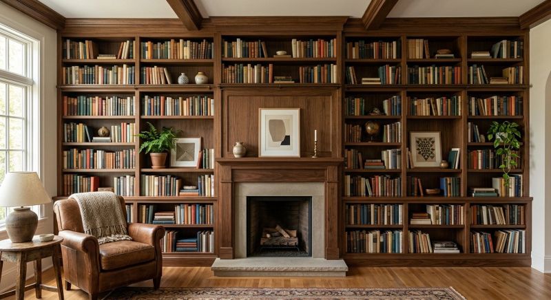 Built In Bookshelves Installation in Durham, NC