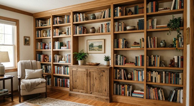 Custom Bookcase Installation in Charlotte, NC
