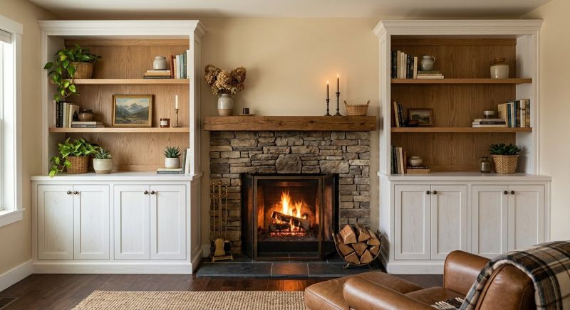 Fireplace Cabinet Installation in Greensboro, NC