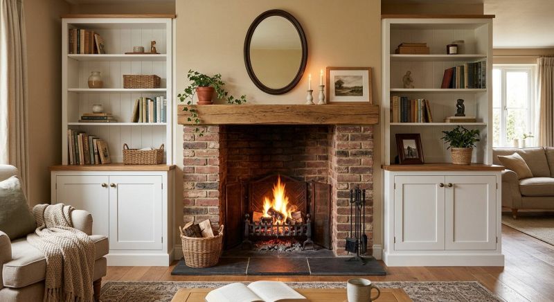 Fireplace Cabinet Installation in Durham, NC